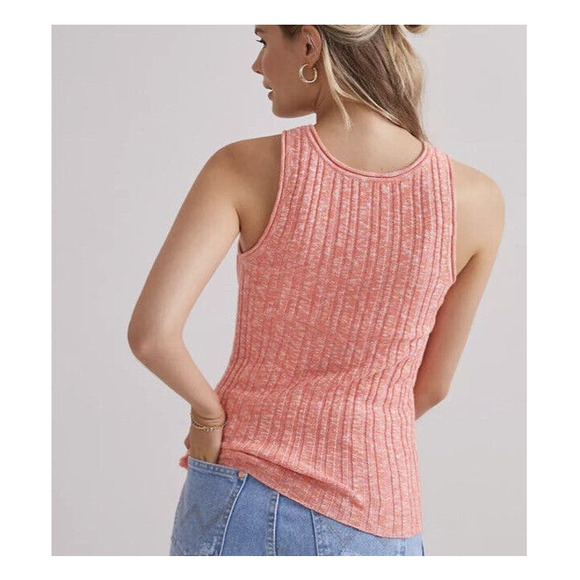 Anthropologie‎ Pink Knit High-Neck Pullover Stretch Tank Top Size Small - Picture 2 of 10